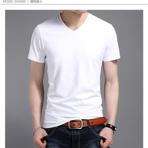 Free shippPure cotton mens underwear short sleeve v-neck T shirt half sleeve undershirt loose undershirt full cotton shirt thin