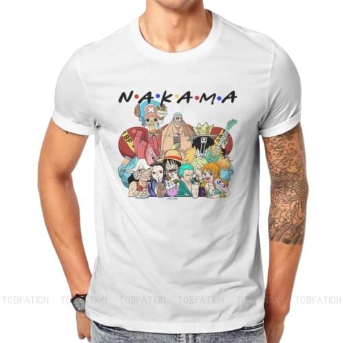 One Piece Anime NAKAMA T Shirt Harajuku Punk High Quality Tshirt Large O-Neck Streetwear