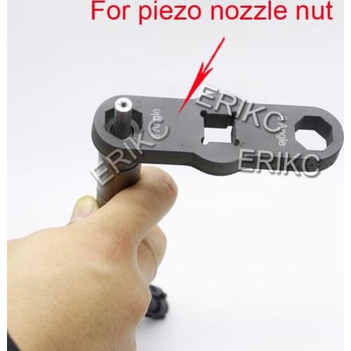 ERIKC 8 and 6 Angle CR Injector Disassemble Removal Steel Nozzle Nut Tool for Bosch Pizeo Siemens Nozzle Cap Remove Instrument