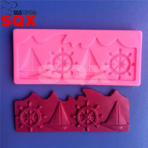Boat shape silicone mold chocolate fondant cake decoration Kitchen soap Tools MR63