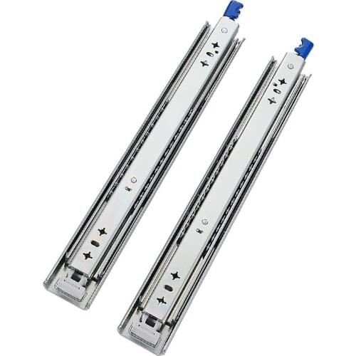 Haccer Slide Rail Drawer Slides With Lock Bearing Three Fold Full Extension Heavy Duty Accesorios Armario Interior Runners