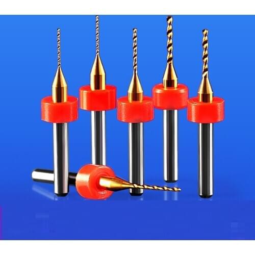 Imported tungsten steel amber mini drill bit plus positioning ring coating PCB drill bit punching fixed shank twist