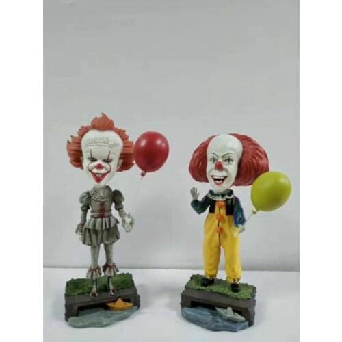 Nodding Pennywise Shake Head Dolls Dashboard Car Decoration Accessories Auto Shaking Head Toy for Automoibles Car-styling