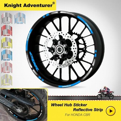 Hot Motorcycle Outer rim stickers wheels film border reflective decals tire For Honda CBR CBR250RR CBR400RR CBR600RR CBR1000RR
