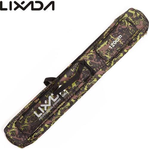 Lixada Fishing Bag 120/150cm Multi-Purpose Thicken Canvas Material Waterproof Durable Case Fishing Rod Bag Fishing Tackle Bag