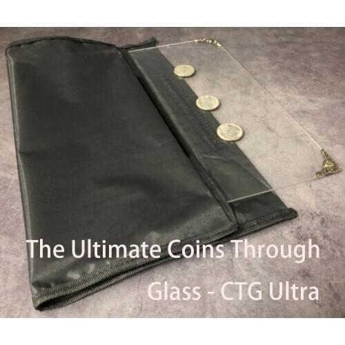 The Ultimate Coins Through Glass - CTG Ultra Magic Tricks Stage Magia Visual Coin Penetration Magie Illusion Gimmick Prop Magica