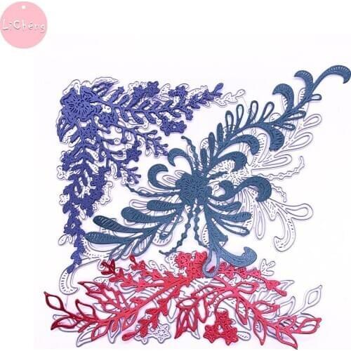 Flowers Leaves Metal Cutting Dies Scrapbooking Embossing Folders for Card Making Craft DIY Stencil Stamps and Slimline Dies Cut