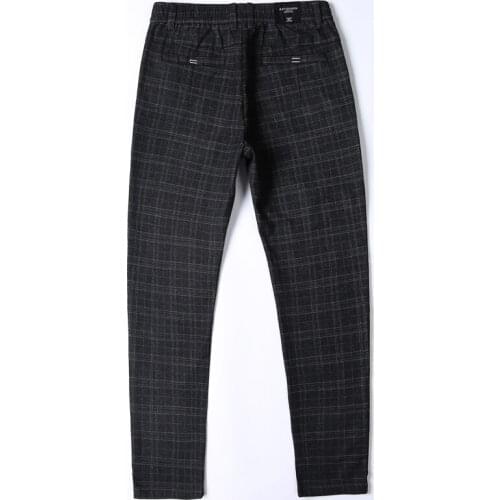 Oversized 38 Mens Relaxed-fit Business Casual Stretch Black Grey Pant High Quality Modal Silk Mens Fashion ClassicTrousers