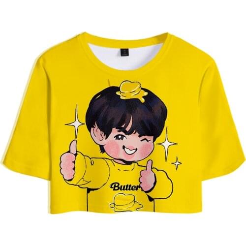 2021 New summer Butter Tees Short Sexy girls Top t Shirt K POP Harajuku womens fashion 3D Print t Shirt