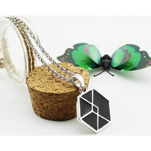 KPOP Necklace EXODUS Chain Choker Necklace Men Women Black Drop Oil Jewelry Collier Korean Simple Design Accessory