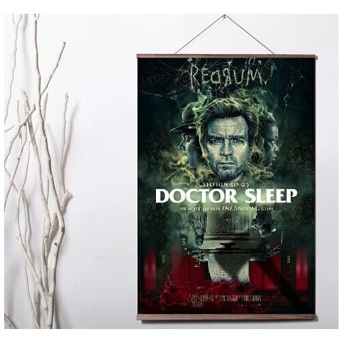 Lot style Choose Doctor Sleep Movie Art Canvas print poster decoration painting with solid wood hanging scroll