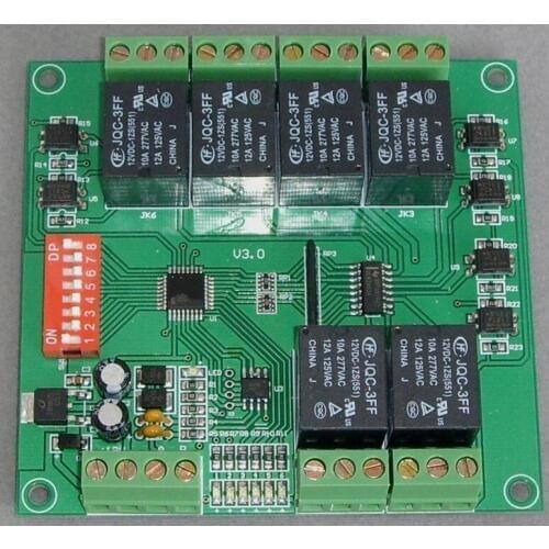 RS485 Decoder Six Groups of Relay Switching Quantities Can Be Customized