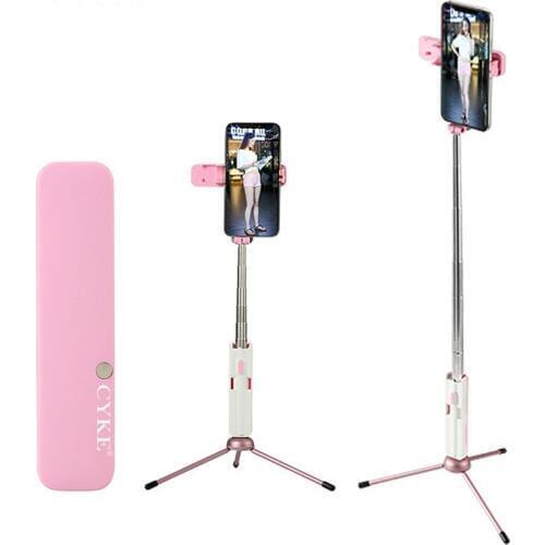 Bluetooth Mini Selfie Stick Stainless Steel Mobile Phone Integrated for IPhone 8 XS MAX Photo Selfie Universal Selfie Sticks