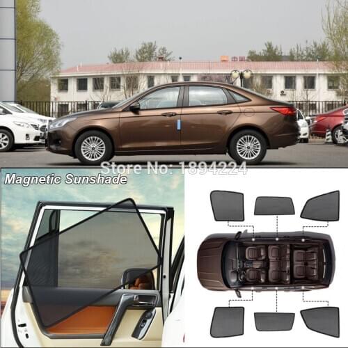 Car Full Side Windows Magnetic Sun Shade UV Protection Ray Blocking Mesh Visor For Ford Escort 2013