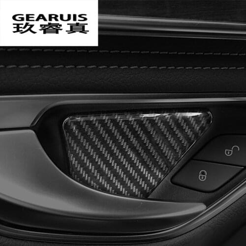 Car styling Auto Door Handle Covers Trim Door Bowl Stickers decoration Trim for Mercedes Benz GLC C Class W205 X253 Accessories