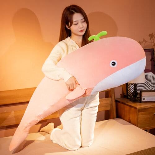 65-120cm Super Soft Plush Toy Sea Animal Big Blue Whale Soft Toy Stuffed Animal Childrens birthday gift