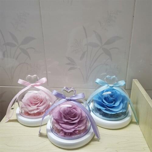 Led Lamp Rose In Glass Dome Exclusive Rose Immortal Flower Birthday Beauty And The Beast Eternal Teacher Day Present Purple Rose