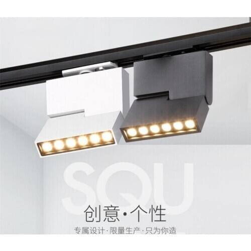 6W 12W LED Track Spotlight AC85-265V LED Rail Lamps LED Track Lighting for Home Study Room Cloth Shoes Shops Store Museum