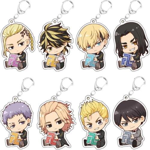 Tokyo Revengers Anime Cosplay Keychain Manjiro Ken Takemichi Hinata Atsushi Chibi Kawaii Bag Pendant Fans Collection Props