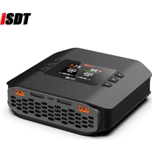 ISDT K4 1~8S Lithium Battery Smart Charger 20A 600W AC/DC IndependentDual Mode Dual Channel For Lipo Battery charge Rc Toy