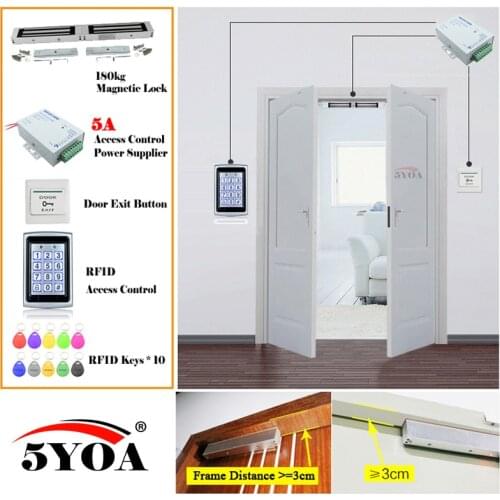 Iron RFID Access Control System Smart Door Lock Safe Kit Electronic Gate Opener Home Garage Digital Set Eletric Magnetic