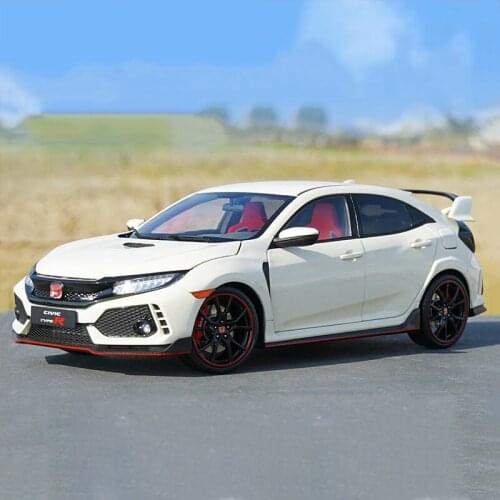 1:18 Scale 2017 Honda Civic TYPE R FK8 Sports Car Simulation Alloy Car Model Metal Diecast Toy Vehicle for Collection Display