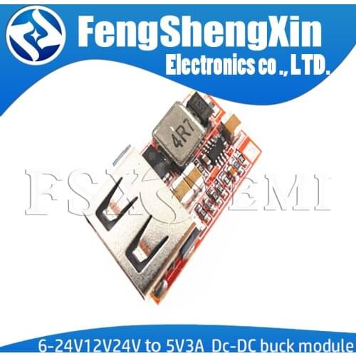 1-5)pcs Efficiency 97.5% DC-DC Step-Down Module 6-24V12V24V to 5V3A Car USB Phone Charger Power Supply Module
