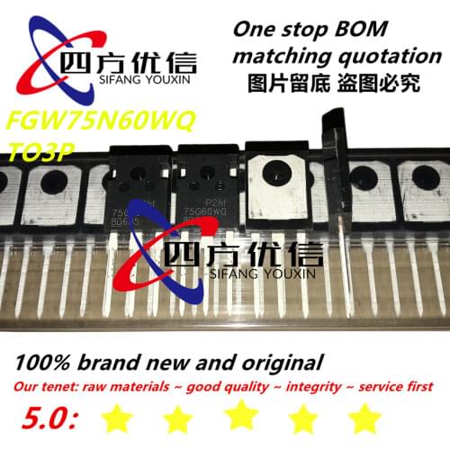 100% new original (10PCS) FGW75N60WQ 75N60WQ TO247