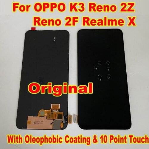100% Original Working Glass Sensor For OPPO K3 Reno 2Z Reno 2F Realme X LCD Display Touch Panel Screen Digitizer Assembly