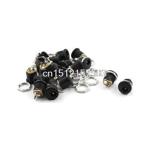 20Pcs 5.5mm x 2.1mm Female DC Power Jack 3Pin Panel Mount Connector