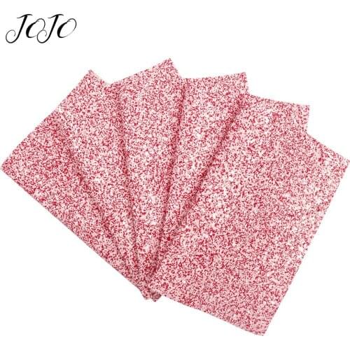 JOJO BOWS 22*30cm Glitter Fabric Red Ceramic Sheet For Clothing Home Furniture Holiday Party Decoration DIY Hair Bows Materials