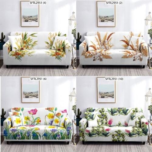 Flowers and leaves sofa cover Sofa Covers for sofas sofa covers for living room Cushion cover sofa covers Covers for armchairs
