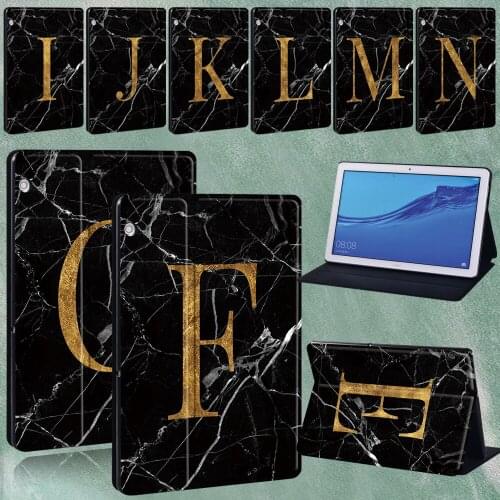 Tablet Case for Huawei MediaPad M5 Lite 8"/M5 Lite 10.1"/M5 10.8"/T3 8.0"/T3 10 9.6"/T5 10 10.1" Marble Texture PU Leather cover