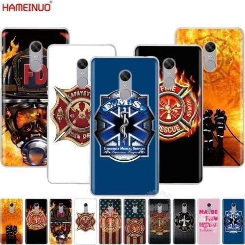 HAMEINUO Firefighter Fireman Fire EMS Rescue Cover phone Case for Xiaomi redmi 5 4 1 1s 2 3 3s pro PLUS redmi note 4 4X 4A 5A