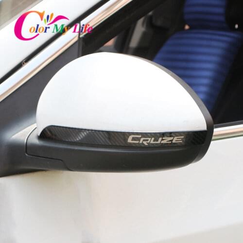 Color My Life 2Pcs/Set Car Rearview Mirror Cover Protection Strips Sticker for Chevrolet Cruze Sedan Hatchback 2009 - 2015