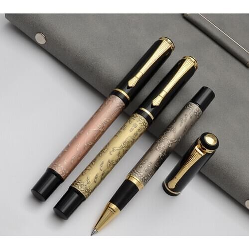 Baoer 507 Gel Pen Metal Rollerball Pens Retro China Eight Horses High-end Business Office Gift Company Signature Pen