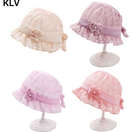 Lace Newborn Baby Hat Cute Cotton Kids Girl Hat Cap Princess Infant Toddler Baby Bonnet Summer Sun Hat 0-1 Years