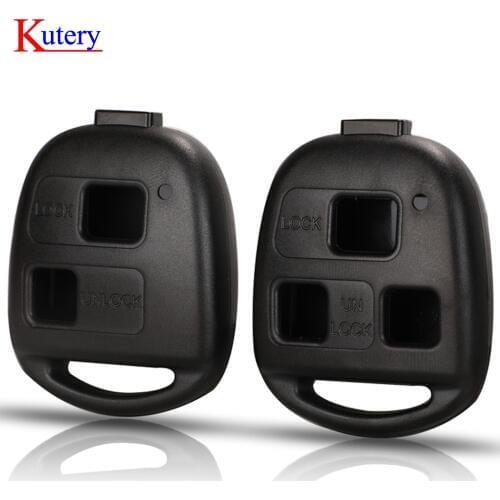 Kutery 50pcs 2/3BT Remote Car Key Shell + Pad For Lexus RX300 ES300 LS400 GX460 Toyota Corolla Land Cruiser YARIS CAMRY RAV4