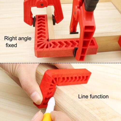 90 Degree Positioning Squares Plastic Clamping Square Right Angle Clamp Woodworking Carpenter Tool UY8