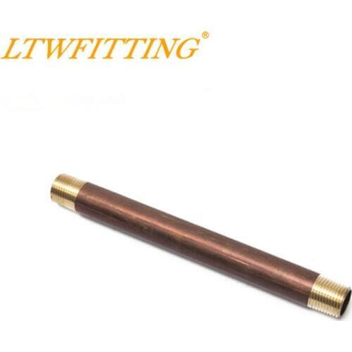 LTWFITTING Brass Pipe 7" Long Nipples Fitting 1/2" Male NPT Air Water