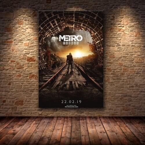 Metro Exodus Game Poster Artwork Canvas Painting Wall Art Nordic Decoration Home Modern Poster For Living Room Print Pictures
