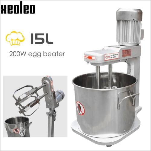 XEOLEO Planetary mixer 15L Dough mixer Stand mixer Commercial Double Stirring bread kneading machine Egg beat machine 200W 220V