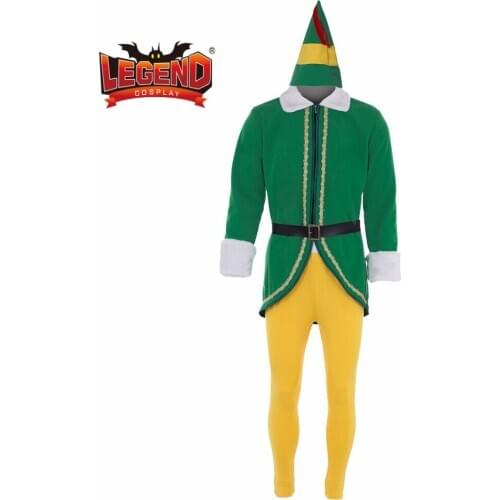 Christmas Elf Costume 2020 green Elf Christmas outfit New Year Costume For Men Elf On A Shelf Costume Adult Elf buddy Costume