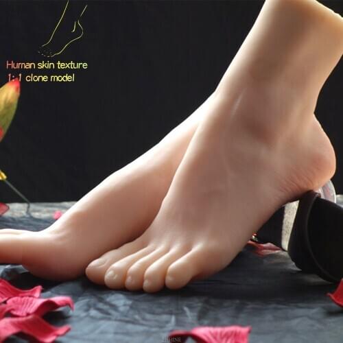 Silicone 1:1 Female Fake Foot Model for Sketch Drawing Shoe Socks Sandal Display Art TPE ZISHINE 3709