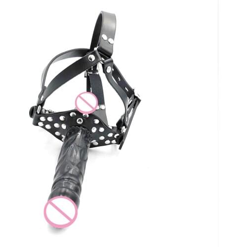 Silicone Double-Ended Strap On Dildos Mouth Gag Fetish bdsm Bondage Realistic Penis Harness BDSM Adult Erotic Sex Toys Products
