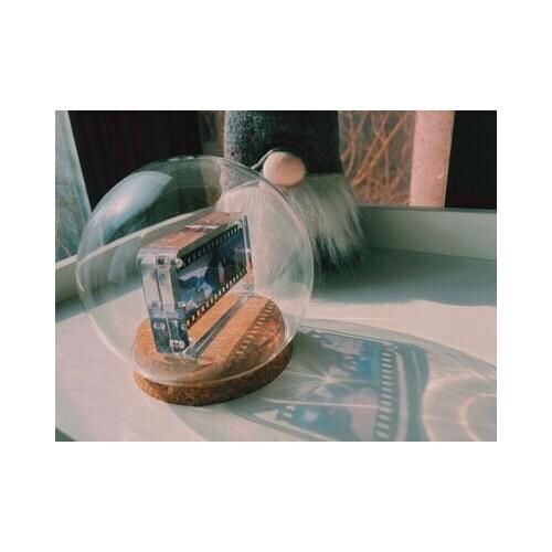 Glass Cover Film Slide Frame Dustproof Display Lamp Stand Decoration Collection Souvenir Gift Furnishing Articles Living Room