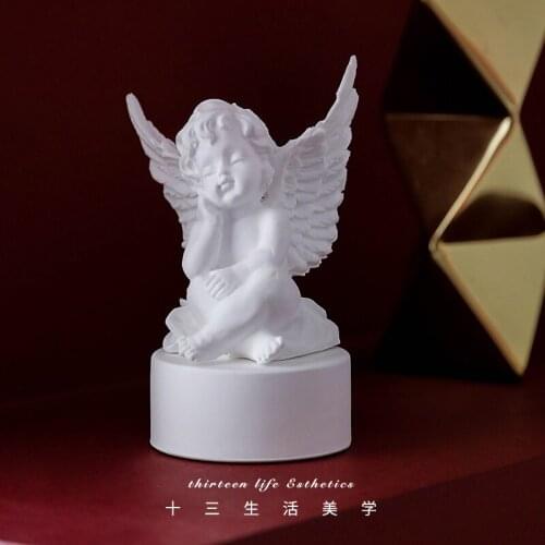 EUROPEAN-STYLE WEDDING FIGURES INSTA NORDIC RETRO ANGEL PLASTER SCULPTURE ART HANDICRAFT FIBERGLASS GARDEN HOTEL FEATURES STATUE