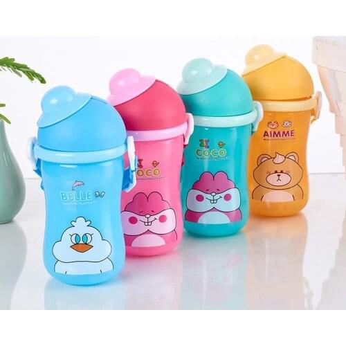High Quality Hot Sale 350ml Baby Cup Infant Children Feeding Learn Drinking Straw Bottle Sippy Cup Straw Bottle Trainer