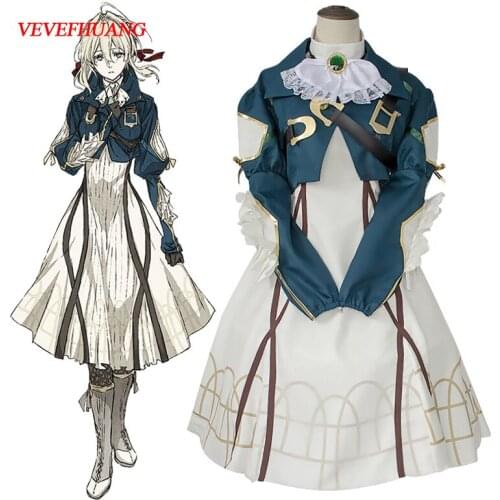 VEVEFUANG Violet Evergarden Cosplay Anime Violet Evergarden Costume Women Japanese Anime Costume Dress