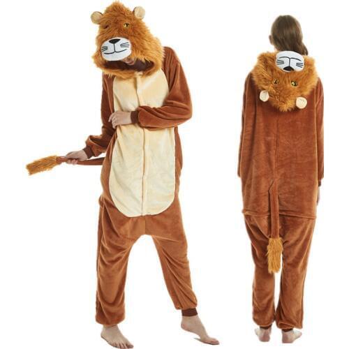 2020 Winter Christmas Kugurumi Pajamas Sets Adult Animal Cartoon Sleepwear Women Pyjamas Unicorn Stitch Flannel Hooded Homewear